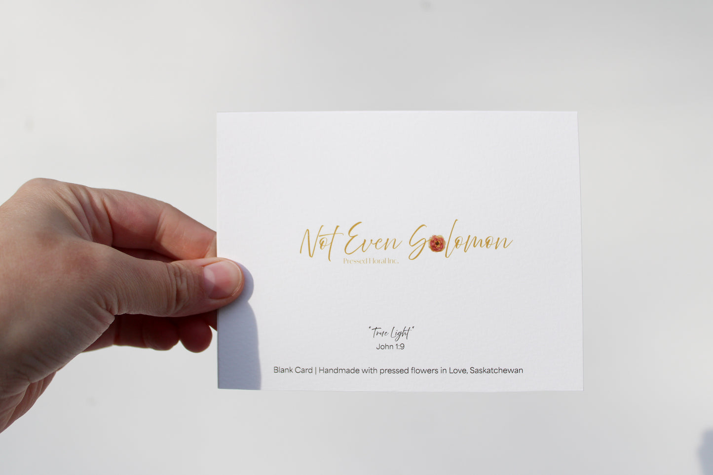 "TRUE LIGHT" SMALL GREETING CARD