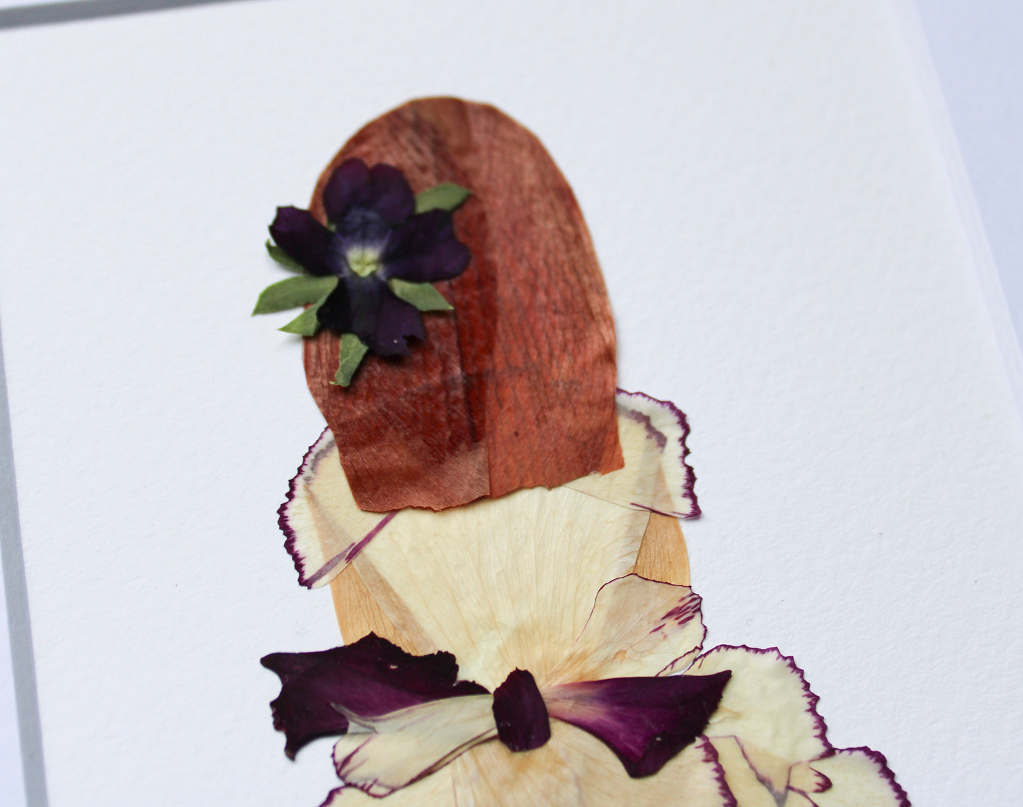 "LITTLE FLOWER GIRL" Real Pressed Flower Art