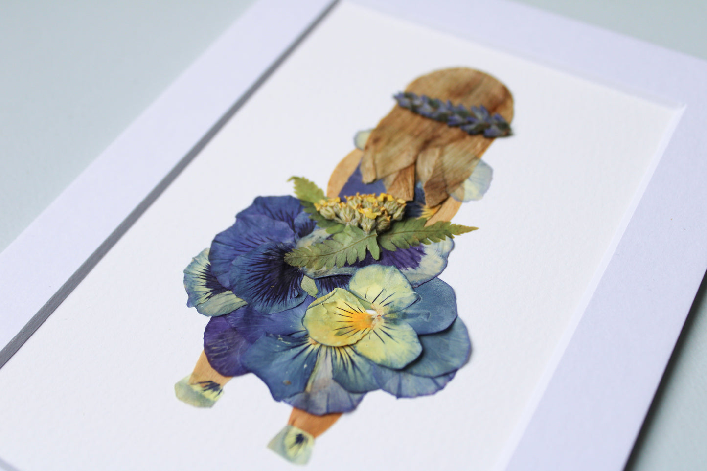 "LITTLE FLOWER GIRL" Real Pressed Flower Art