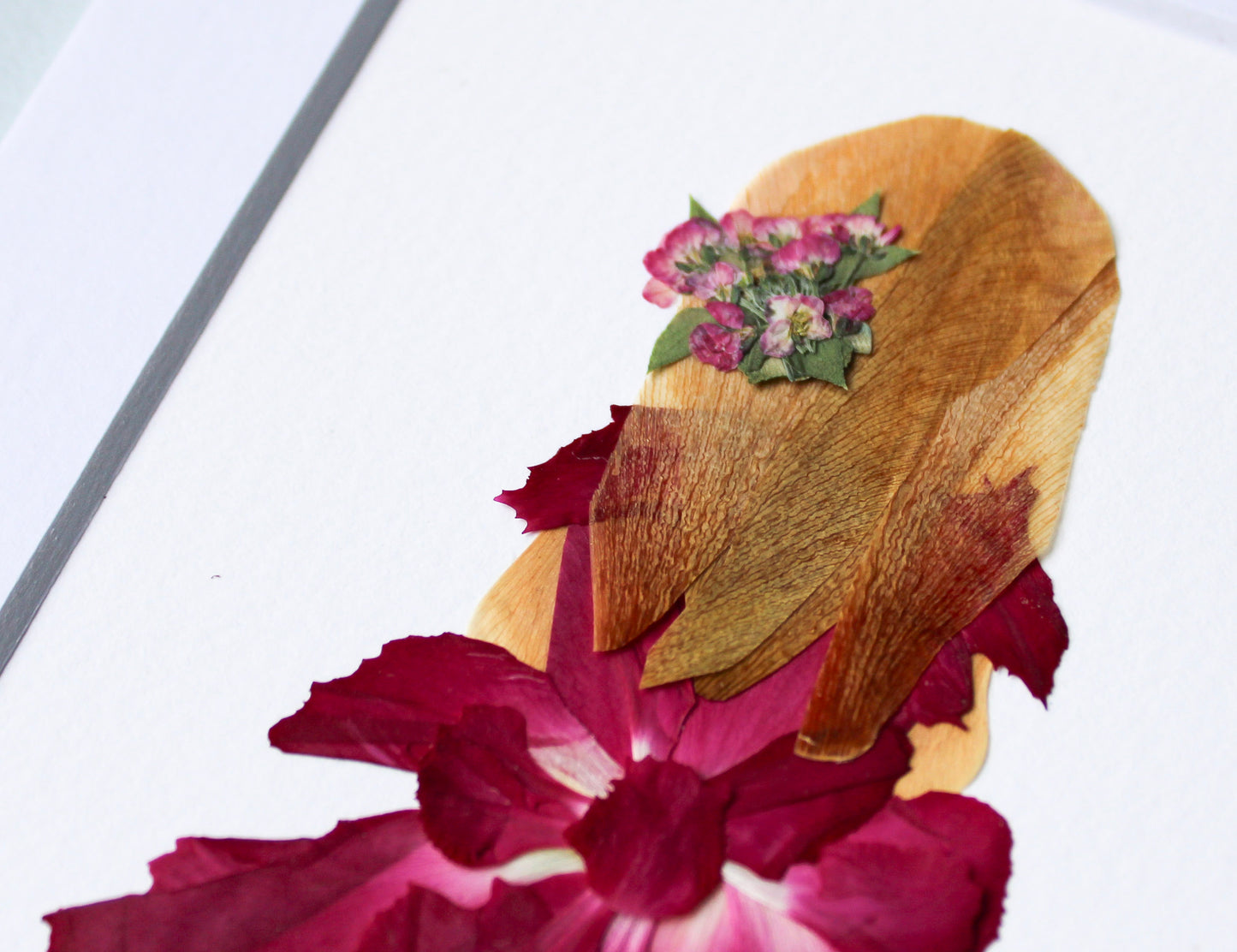 "LITTLE FLOWER GIRL" Real Pressed Flower Art