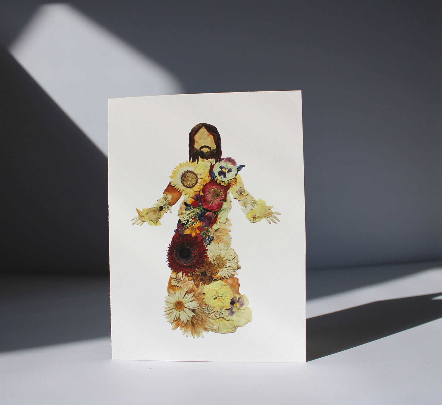 "JESUS' WELCOMING ARMS" LARGE GREETING CARD