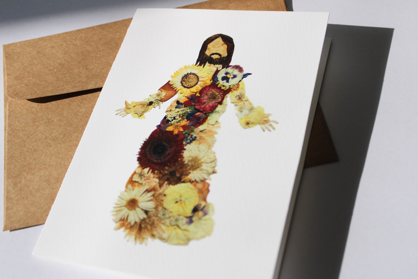 "JESUS' WELCOMING ARMS" LARGE GREETING CARD