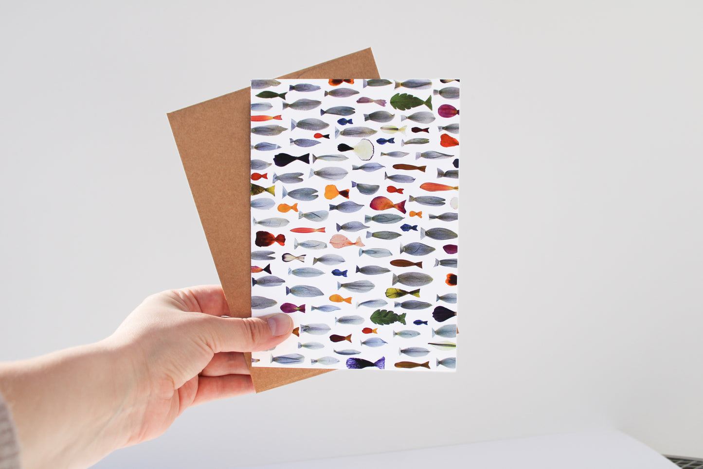 "TRANSFORMED FISH" LARGE GREETING CARD