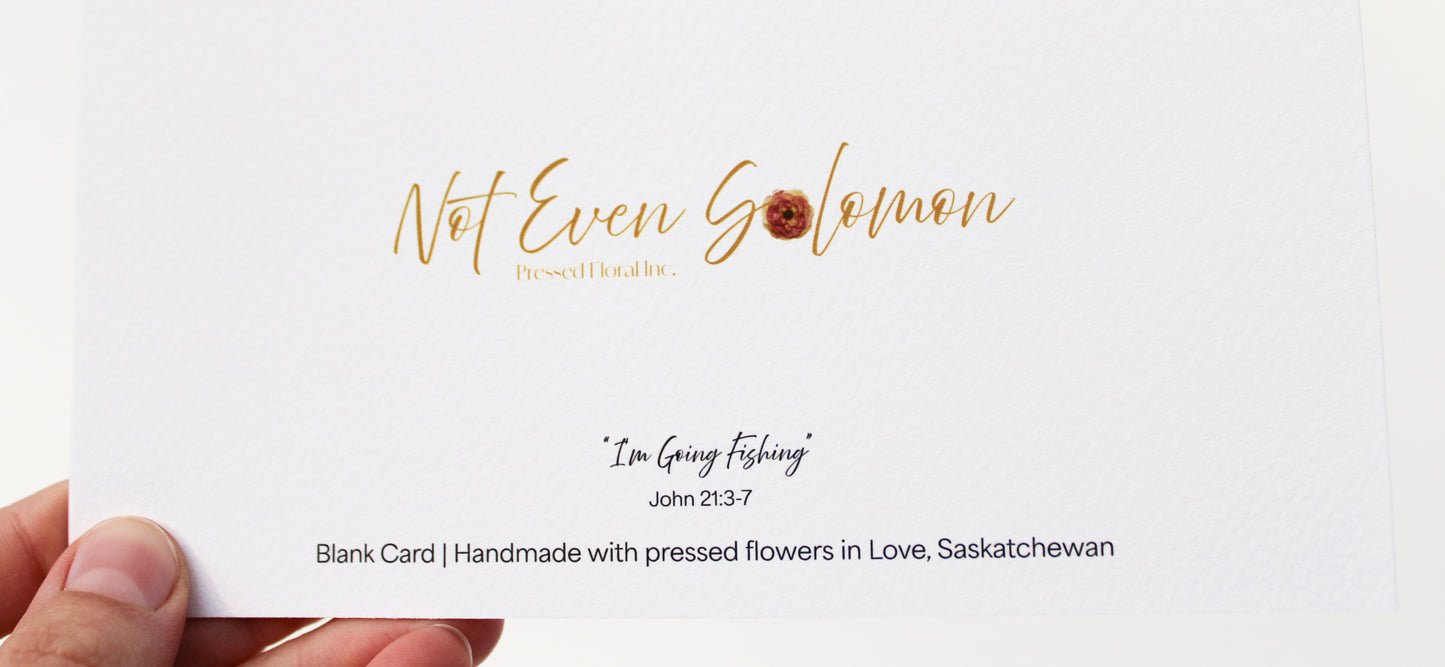 "I'M GOING FISHING" LARGE GREETING CARD