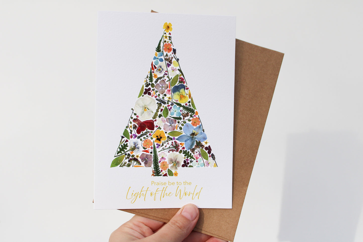 "LIGHT OF THE WORLD" LARGE CHRISTMAS GREETING CARD