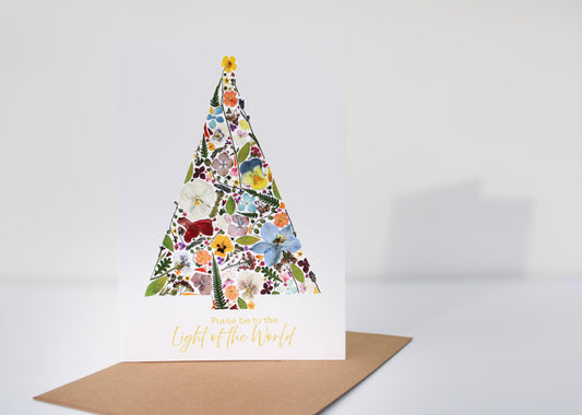 "LIGHT OF THE WORLD" LARGE CHRISTMAS GREETING CARD