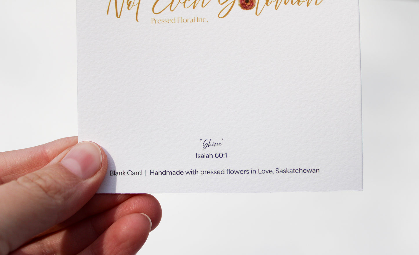 "SHINE" SMALL GREETING CARD