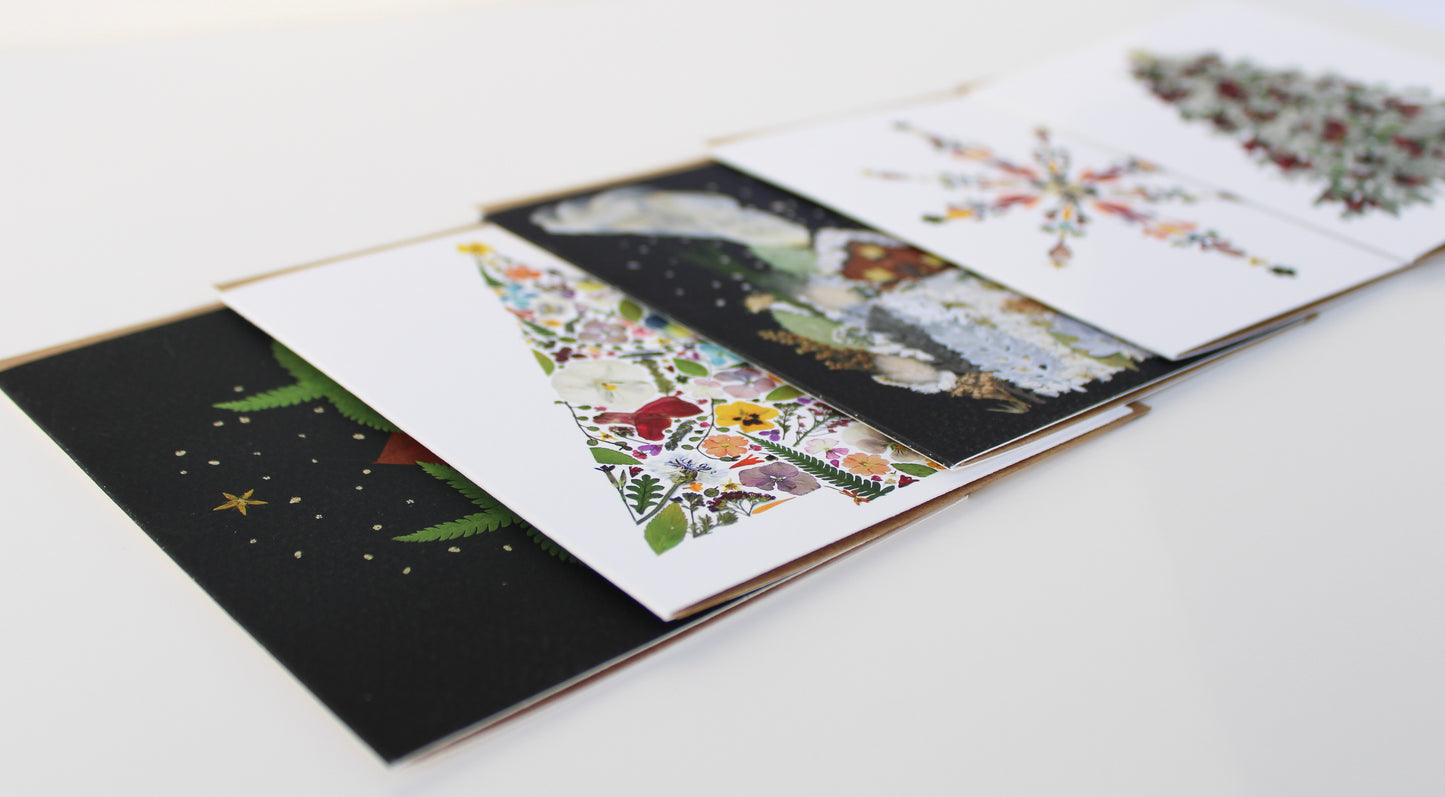 "LIGHT" ASSORTED CHRISTMAS NOTE CARD SET OF 5