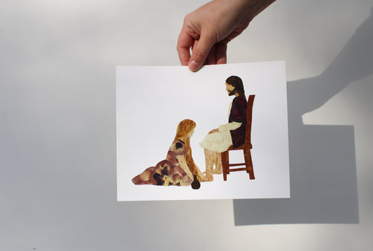 "AT HIS FEET" FINE ART PRINT