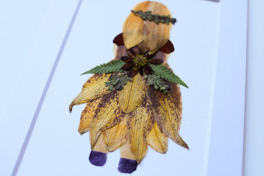 "LITTLE FLOWER GIRL" Real Pressed Flower Art