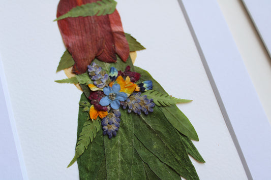 "LITTLE FLOWER GIRL" Real Pressed Flower Art