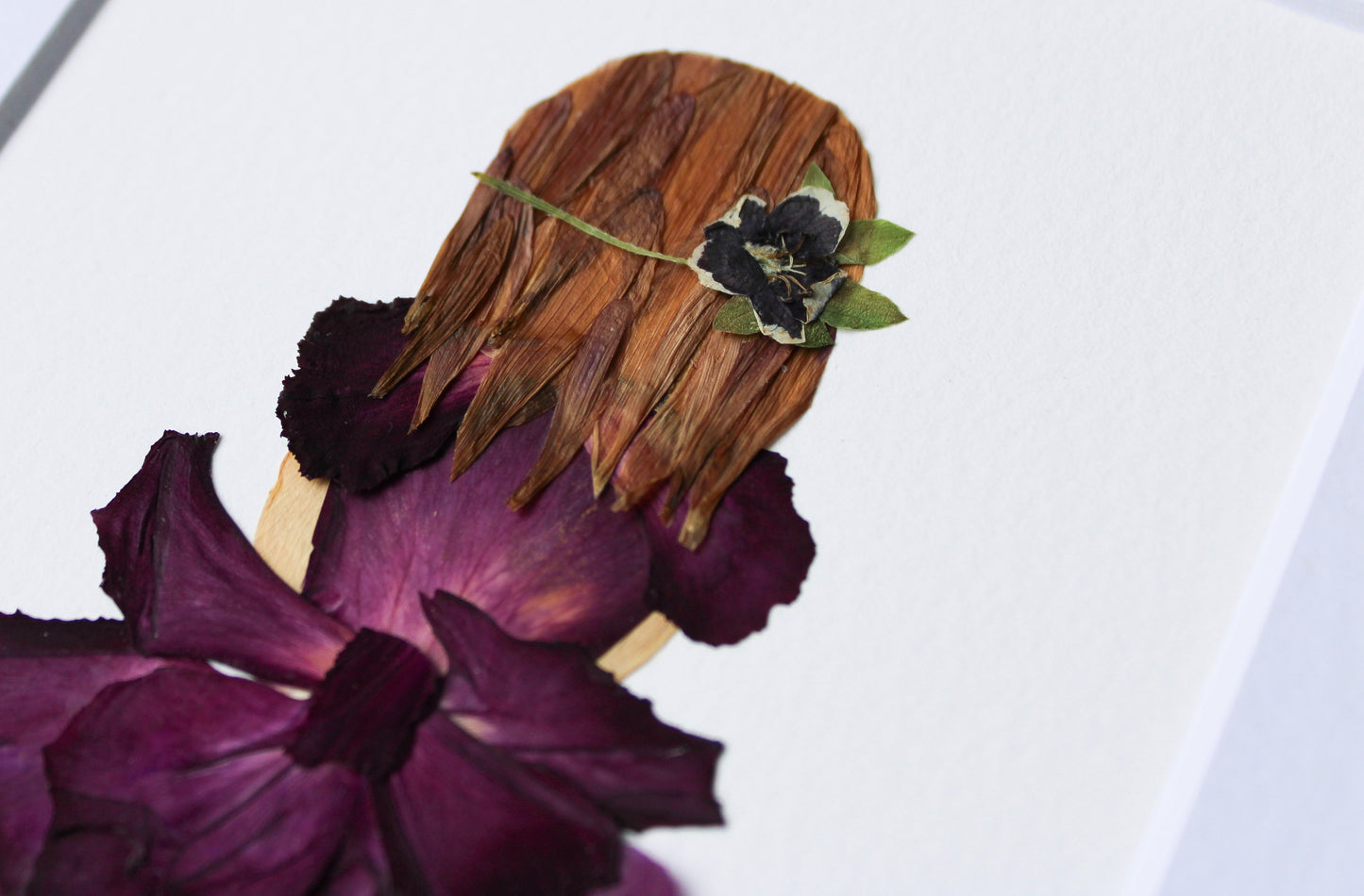 "LITTLE FLOWER GIRL" Real Pressed Flower Art