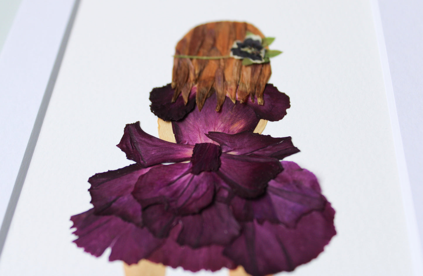 "LITTLE FLOWER GIRL" Real Pressed Flower Art