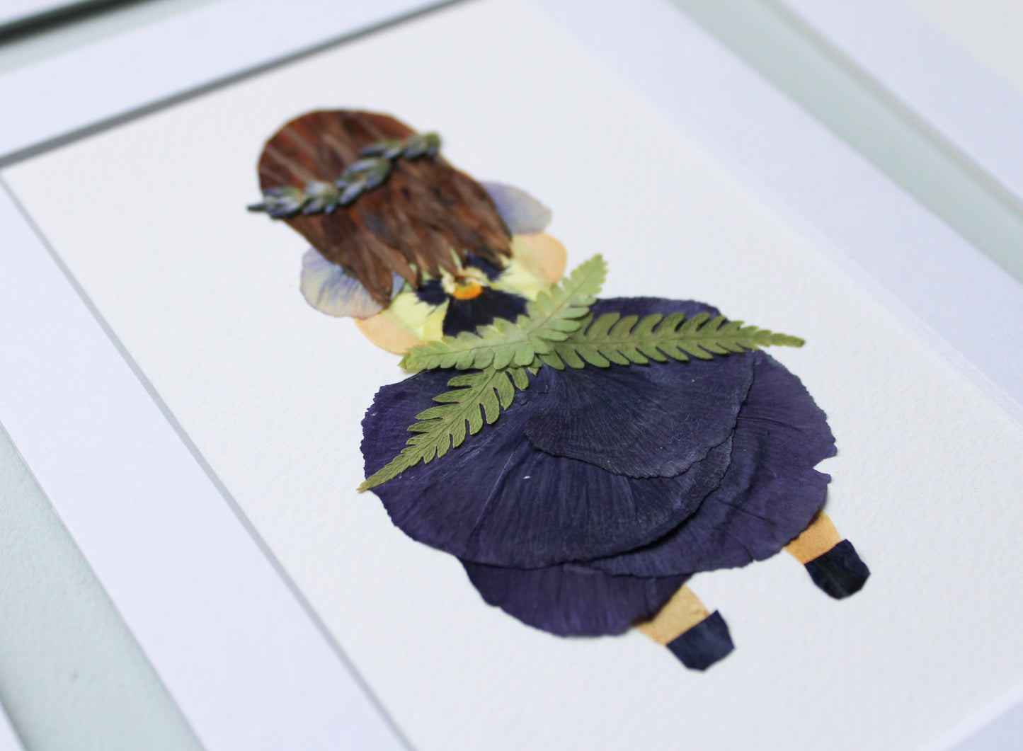 "LITTLE FLOWER GIRL" Real Pressed Flower Art
