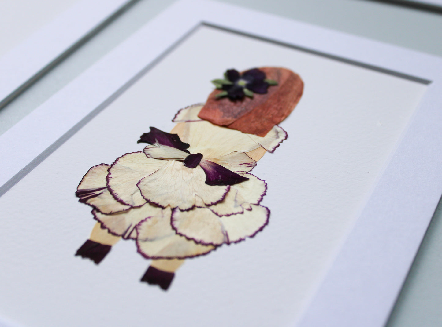 "LITTLE FLOWER GIRL" Real Pressed Flower Art