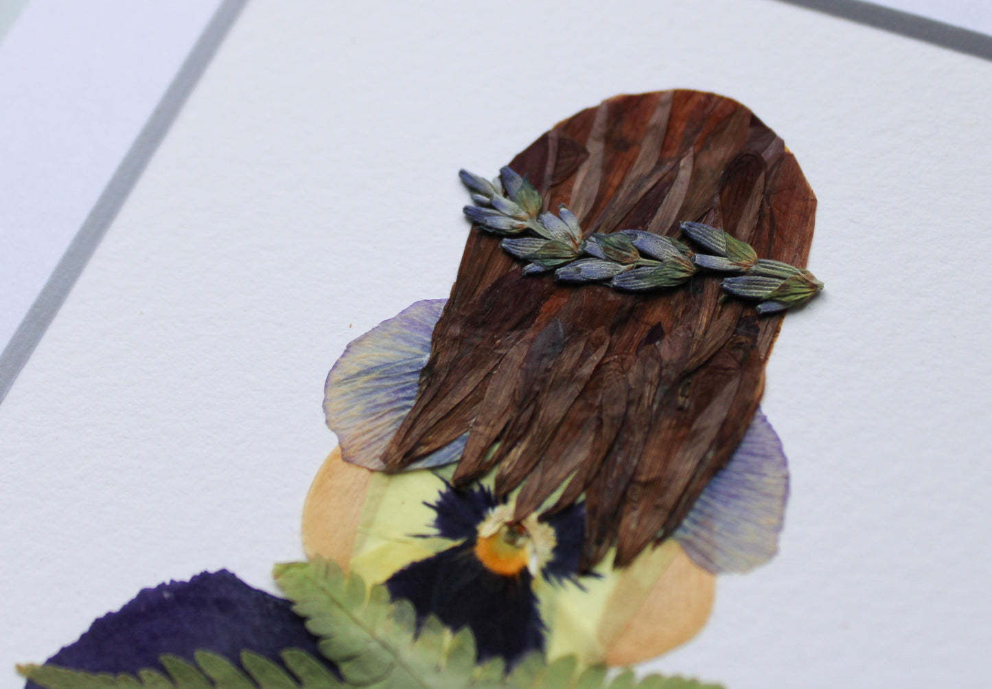 "LITTLE FLOWER GIRL" Real Pressed Flower Art