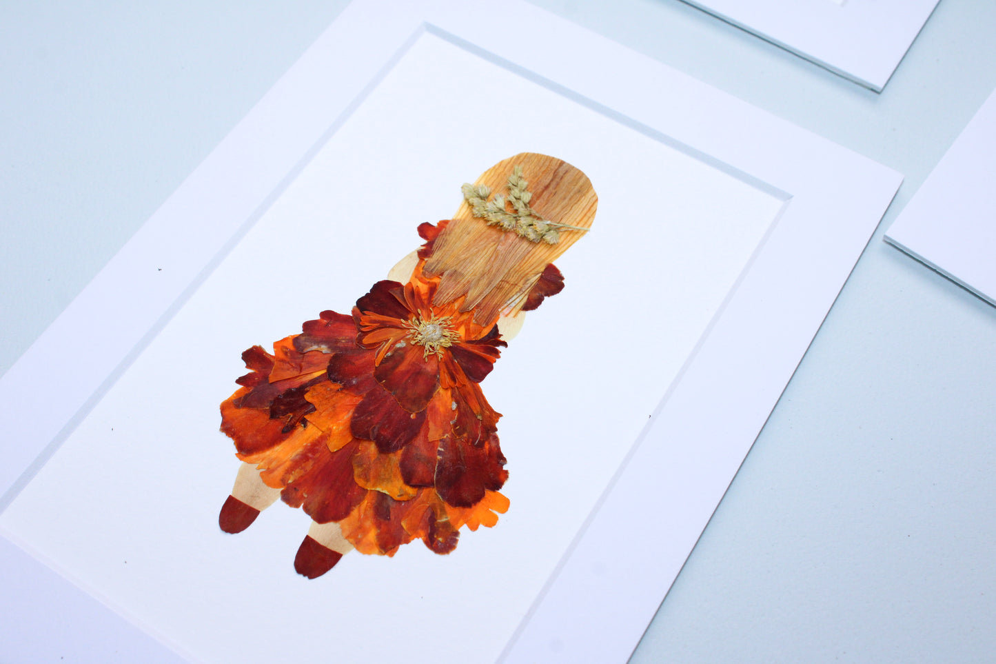 "LITTLE FLOWER GIRL" Real Pressed Flower Art
