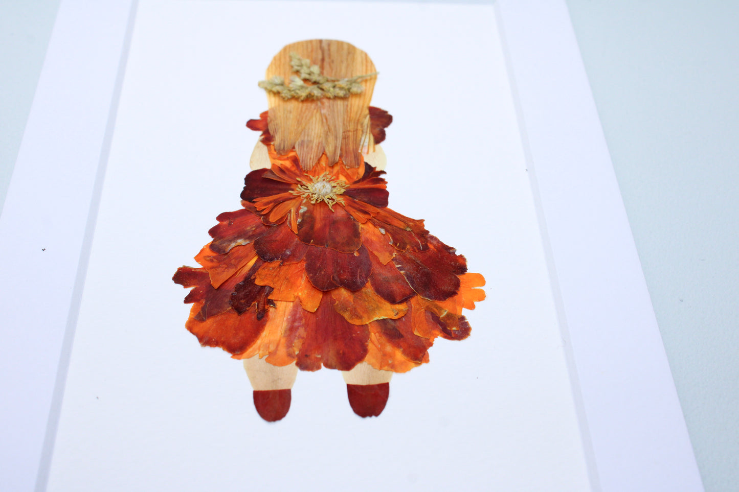 "LITTLE FLOWER GIRL" Real Pressed Flower Art