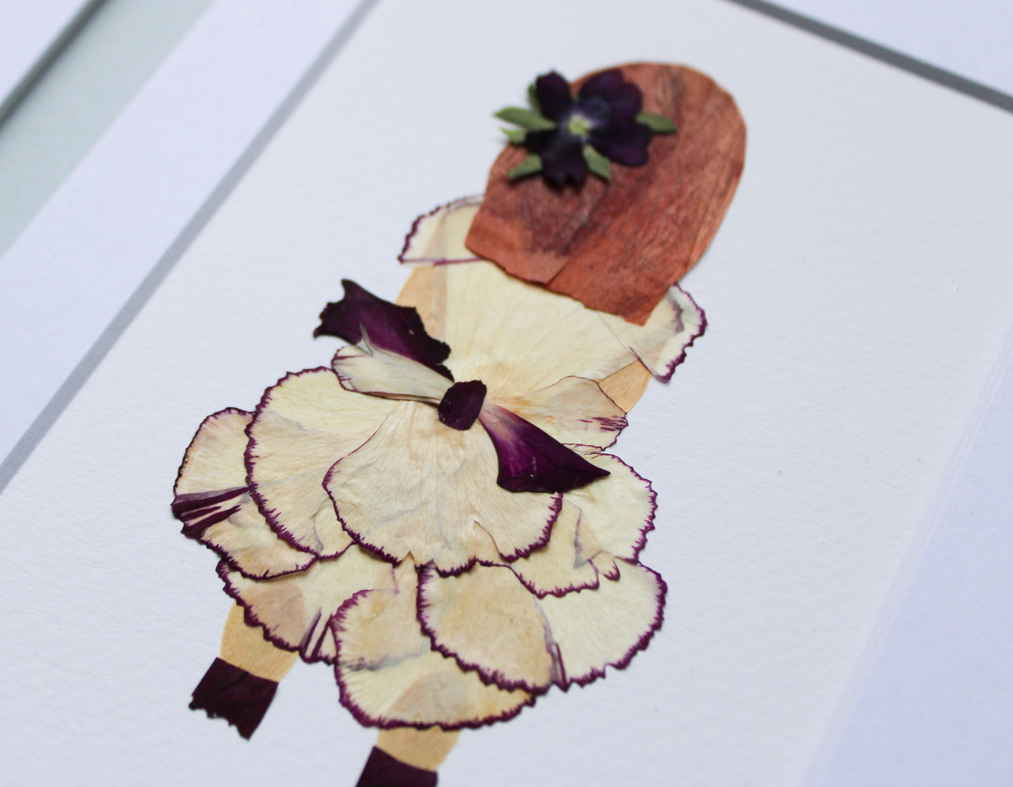 "LITTLE FLOWER GIRL" Real Pressed Flower Art