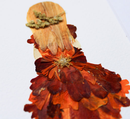 "LITTLE FLOWER GIRL" Real Pressed Flower Art