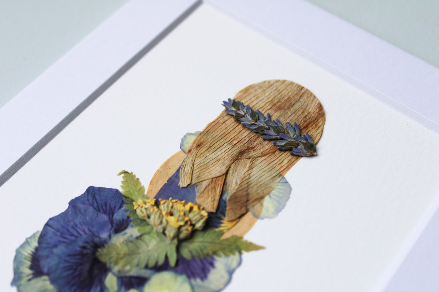 "LITTLE FLOWER GIRL" Real Pressed Flower Art