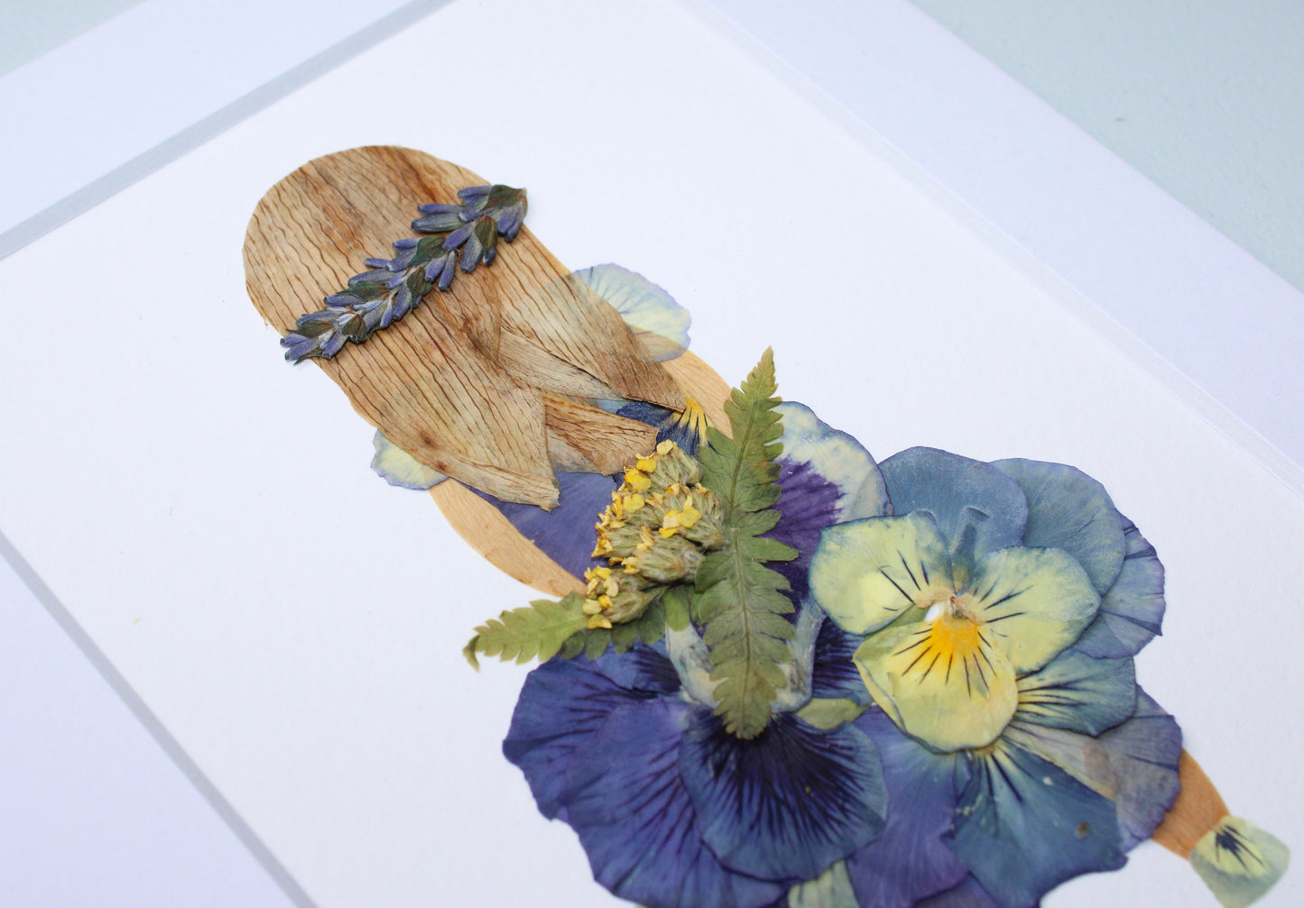 "LITTLE FLOWER GIRL" Real Pressed Flower Art