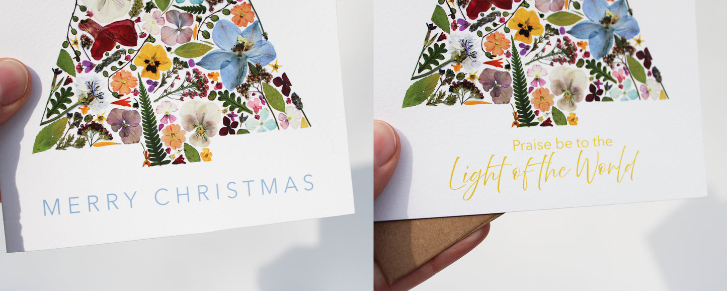 "LIGHT OF THE WORLD" LARGE CHRISTMAS GREETING CARD